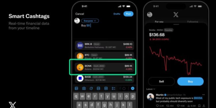 邊限制互動、邊推新工具？X 預告股票、加密幣標籤功能「Smart Cashtags」