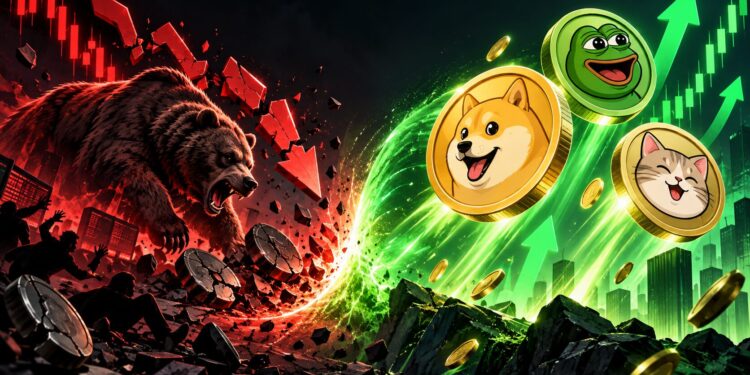 空頭爆倉逾 9 億美元後，迷因幣接棒！DOGE 漲近 14% 、 PEPE 飆逾 25%